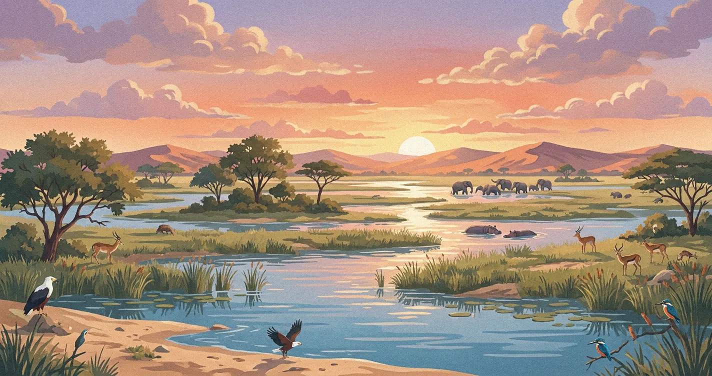 Paesaggio di Botswana